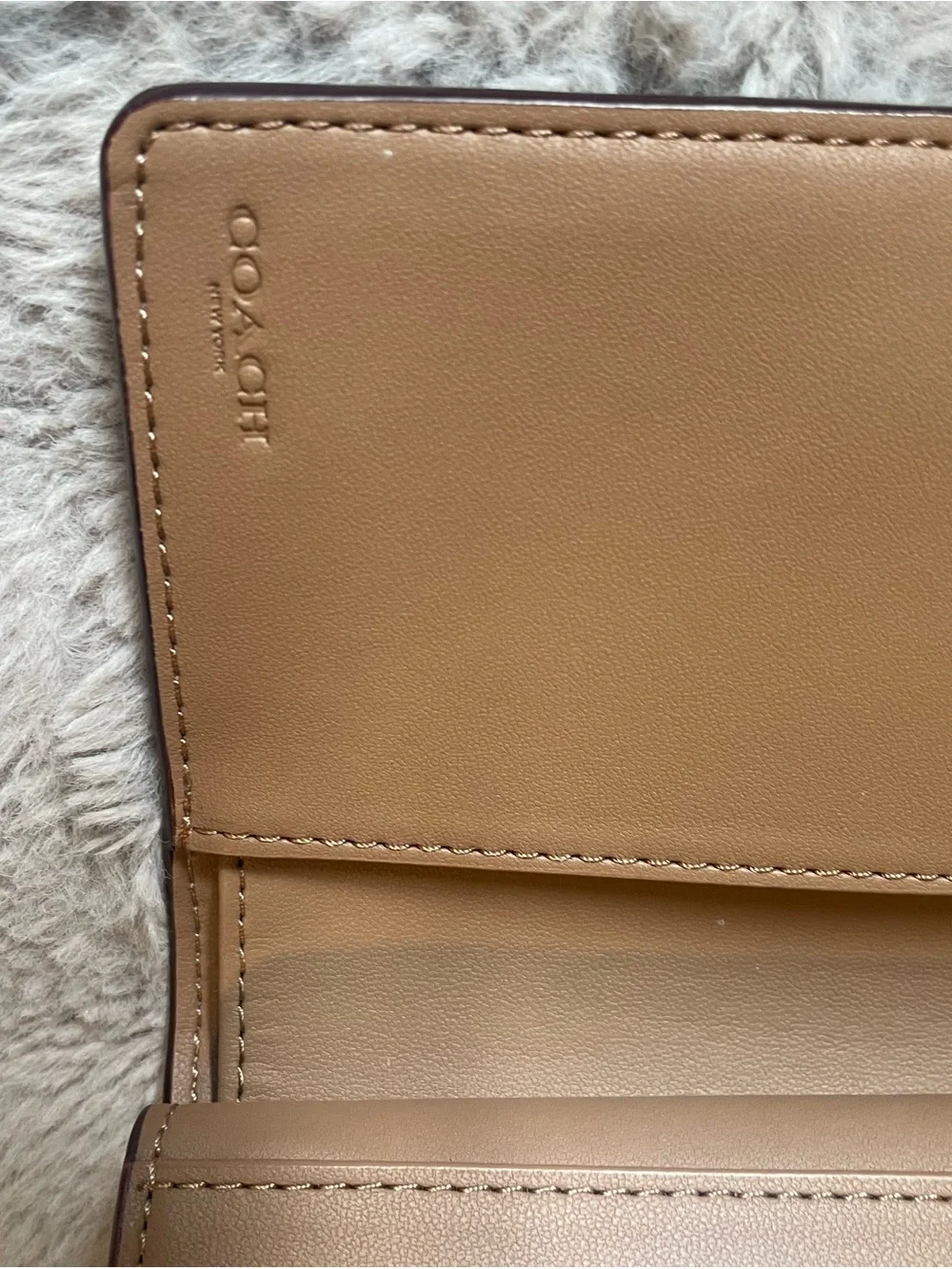 Coach Cream & Tan Signature Wallet